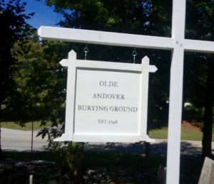 olde andover burying ground sign